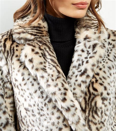 leopard fake fur coat|women's leopard faux fur coat.